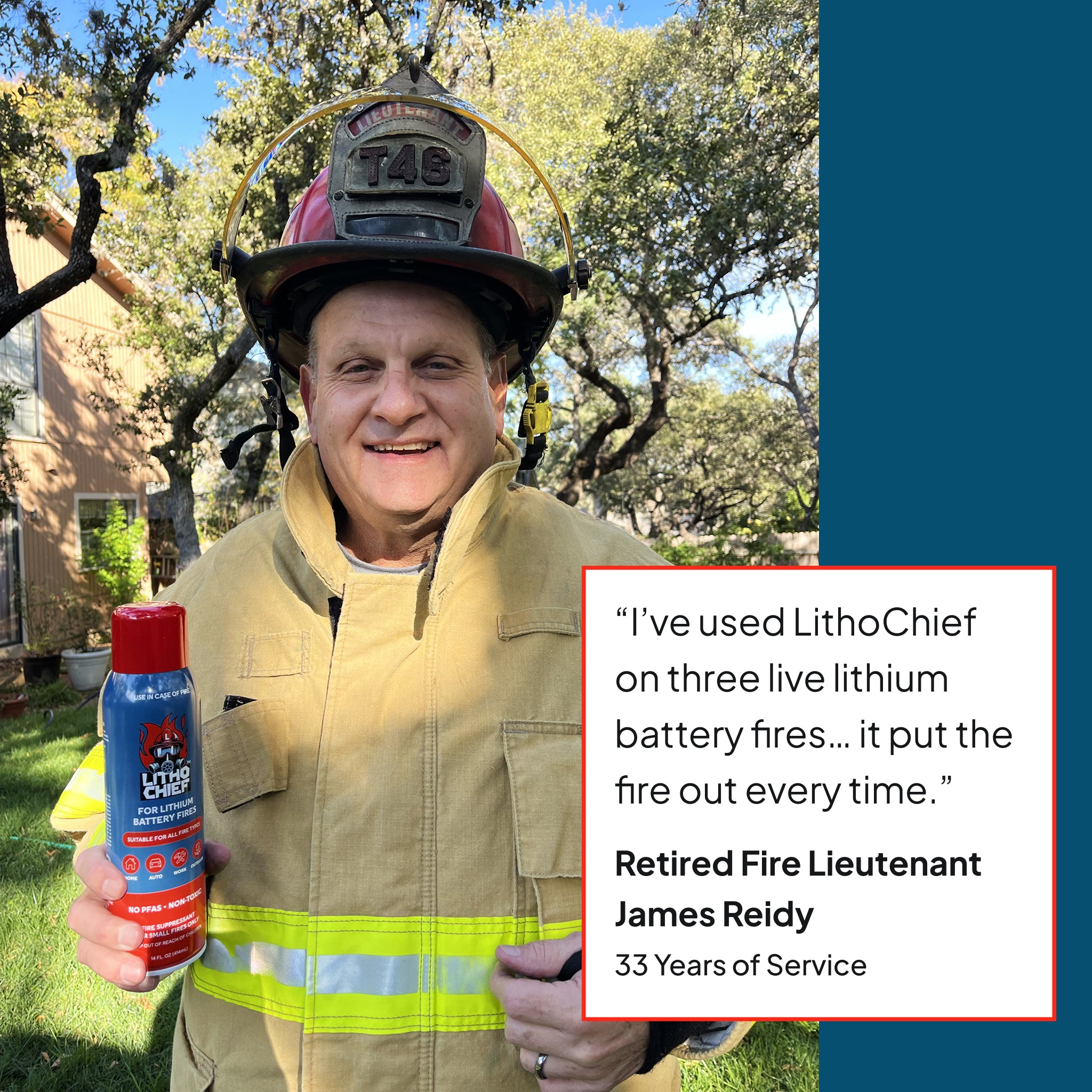 LithoChief Personal Lithium Battery Fire Suppressant Device